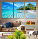 Tropical Beach Wall Art Canvas Print - Serene Ocean