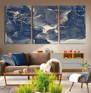 Large Abstract Blue and Gold Canvas Wall Art Fluid Ink by MyGreatCanvas | Canvas Wall Art Prints | Photo Prints & Wall Decor