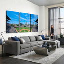 Wrigley Field Chicago Cubs Panoramic Art Multi-Piece Canvas