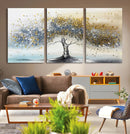 Golden and Silver Tree Wall Art – Framed Elegant Leaves by MyGreatCanvas | Canvas Wall Art Prints | Photo Prints & Wall Decor