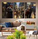 Jazz Canvas Wall Art Print – Abstract African American Music