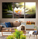 Lotus Flower Wall Art Canvas Print, Water Lily Large Wall