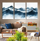 Snowy Peaks Wall Art – Framed Misty Mountain Canvas Artwork by MyGreatCanvas | Canvas Wall Art Prints | Photo Prints & Wall Decor