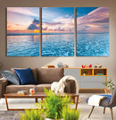Ocean Sunset Canvas Wall Art Print – Tranquil Seascape