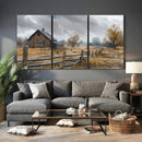 Rustic Autumn Farmhouse Wall Art Canvas Print – Serene
