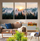 Misty Forest Wall Art – Framed Sunrise Pines Canvas Artwork, by MyGreatCanvas | Canvas Wall Art Prints | Photo Prints & Wall Decor