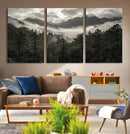 Moody Forest Wall Art – Framed Mountain Fog Canvas Artwork, by MyGreatCanvas | Canvas Wall Art Prints | Photo Prints & Wall Decor