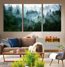 Misty Forest Wall Art Canvas Print – Framed Foggy Mountain by MyGreatCanvas | Canvas Wall Art Prints | Photo Prints & Wall Decor
