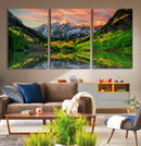 Wall Art Canvas Print – Sunset Glow Mountain Canvas, Peaks by MyGreatCanvas | Canvas Wall Art Prints | Photo Prints & Wall Decor