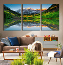 Majestic Snow-Capped Peaks Wall Art Canvas Print, Vibrant by MyGreatCanvas | Canvas Wall Art Prints | Photo Prints & Wall Decor