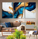 Gold Blue Abstract Canvas Print, Elegant Navy and Gold by MyGreatCanvas | Canvas Wall Art Prints | Photo Prints & Wall Decor