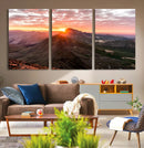 Mountain Sunrise Wall Art Canvas Print – Alpine Ridge by MyGreatCanvas | Canvas Wall Art Prints | Photo Prints & Wall Decor