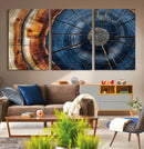Framed Abstract Tree Ring Wall Art Print Natural Rustic Wood by MyGreatCanvas | Canvas Wall Art Prints | Photo Prints & Wall Decor