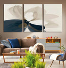 Minimal Flower Wall Art Canvas Print – Framed Beige Bloom