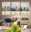 Elk Herd Wall Art – Framed Snowy Forest Canvas Artwork, by MyGreatCanvas | Canvas Wall Art Prints | Photo Prints & Wall Decor