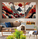 Abstract Mountain Wall Art Canvas Print – Vibrant Stylized by MyGreatCanvas | Canvas Wall Art Prints | Photo Prints & Wall Decor