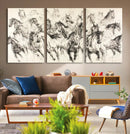Running Horses Wall Art Canvas Print – Framed Galloping Herd
