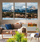 Grand Teton Park Wall Art Canvas Print – Framed Alpine Lake