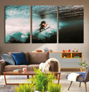 Vibrant Aquatic Motion Wall Art Canvas Print – Framed