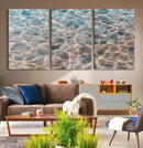 Clear Water Wall Art Canvas Print – Framed Sunlit Ocean