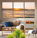 Calm Water Wall Art – Framed Sunset Waves Canvas Artwork, by MyGreatCanvas | Canvas Wall Art Prints | Photo Prints & Wall Decor