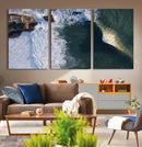 Ocean Wave Wall Art – Aerial Coastal View Canvas Artwork, by MyGreatCanvas | Canvas Wall Art Prints | Photo Prints & Wall Decor