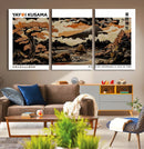 Modern Japanese Wall Art Canvas Print – Framed Abstract
