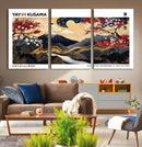 Modern Mount Fuji Wall Art Canvas Print – Framed Abstract
