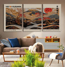 Modern Japanese Wall Art Canvas Print – Framed Abstract
