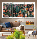 Modern Japanese Wall Art Canvas Print – Framed Abstract