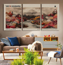 Modern Japanese Wall Art Canvas Print – Framed Abstract