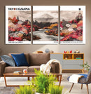 Modern Japanese Wall Art Canvas Print – Framed Abstract