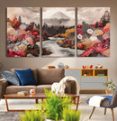 Mountain Wall Art Canvas Print – Framed Autumn Forest