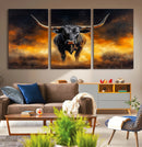 Longhorn Canvas Wall Art Canvas Print – Framed Bold Bull