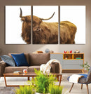 Highland Cow Wall Art Canvas Print – Framed Farmhouse Rustic by MyGreatCanvas | Canvas Wall Art Prints | Photo Prints & Wall Decor