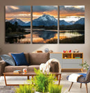 Mountain Sunset Wall Art Canvas Print – Framed Alpine by MyGreatCanvas | Canvas Wall Art Prints | Photo Prints & Wall Decor