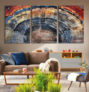 Tree Rings Wall Art Canvas Print – Framed Petrified Wood