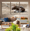 Texas Longhorn Wall Art Canvas Print – Framed Country Living