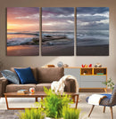 Golden Hour Wall Art Canvas Print – Framed Tranquil Waves