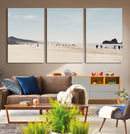 Minimalist Beach Wall Art Canvas Print – Framed Coastal