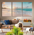Beach Sunset Wall Art Canvas Print – Framed Ocean Waves