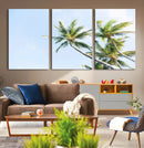 Palm Trees Wall Art Canvas Print – Framed Tropical Coastal