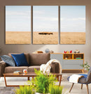 Bison Grassland Wall Art – Framed Minimal Nature Canvas by MyGreatCanvas | Canvas Wall Art Prints | Photo Prints & Wall Decor