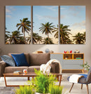 Palm Trees Wall Art Canvas Print – Framed Tropical Vibes