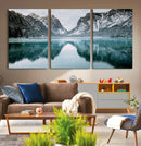 Mountain Lake Wall Art Canvas Print – Framed Toblacher See