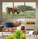 Texas Longhorn Wall Art Canvas Print – Rustic Western Ranch by MyGreatCanvas | Canvas Wall Art Prints | Photo Prints & Wall Decor