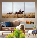 Western Cowboys Wall Art Canvas Print – Rustic Prairie