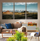 Rustic Farmhouse Wall Art Canvas Print – Teton Range Mormon