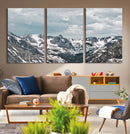 Snowy Peaks Wall Art Canvas Print – Alpine Wilderness