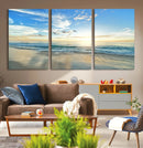 Minimalist Seaside Wall Art Canvas Print – Morning Glow